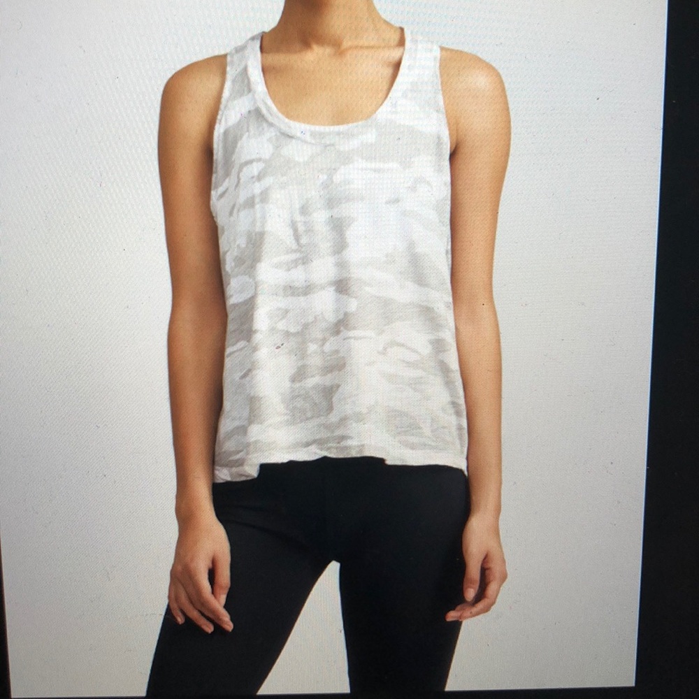 Monrow Neutral Baseball Camo Tank Top